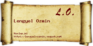 Lengyel Ozmin névjegykártya